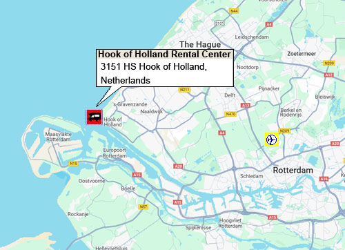 תחנת השכרת קרוואנים  - BluRent NL - הוק ואן הולנד - נמל