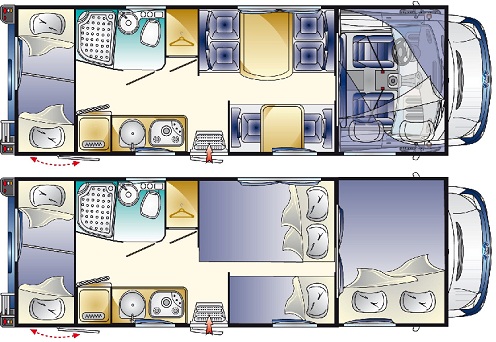 לשכור קרוואנים לדוגמה Cat C - Sky 455